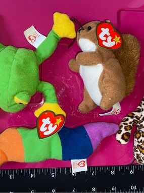 4 OG McDonald’s Ty Beanie Babies: Smooch, Nuts, Inch & Freckles Used but decent